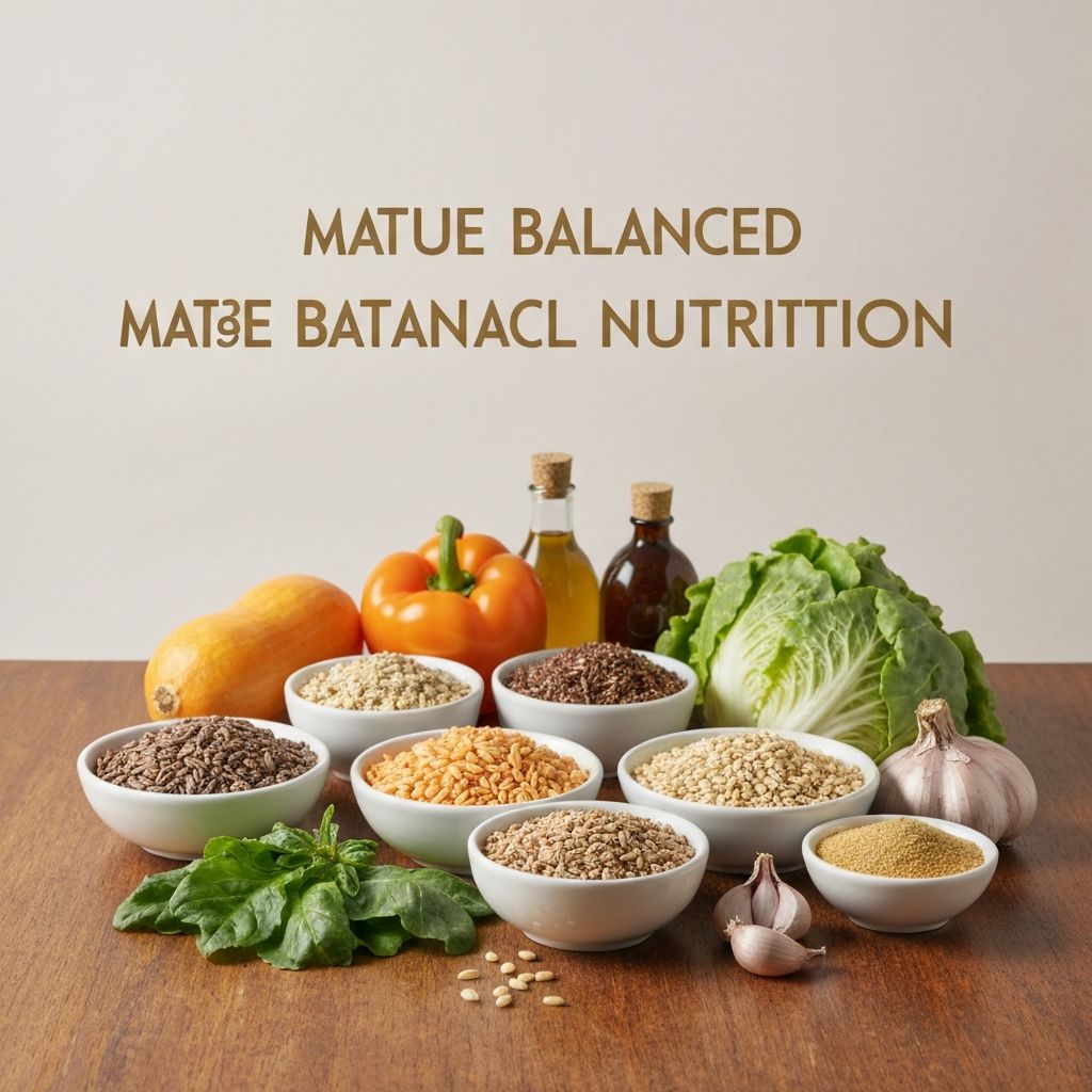 Balanced natural plant-based nutrition for mature adults