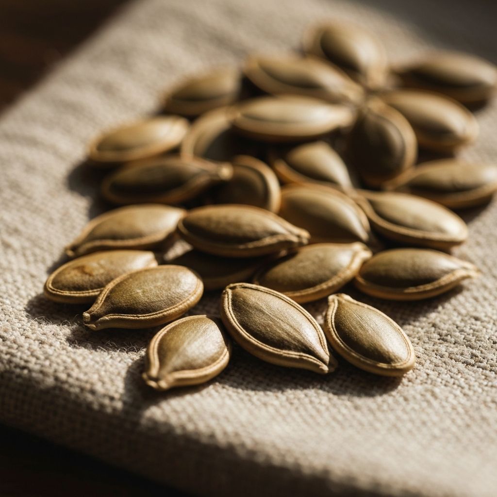 Natural mineral sources: pumpkin seeds and nuts